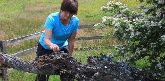 55 Ruth Livingstone at the Wishing Tree, near Oban, Scotland's coast