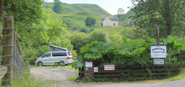 56 The Beast in Roseview caravan site, Ruth Livingstone hiking in Scotland