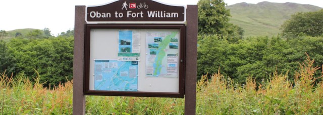 04 route 78, Oban to Fort William, Ruth hiking in Scotland