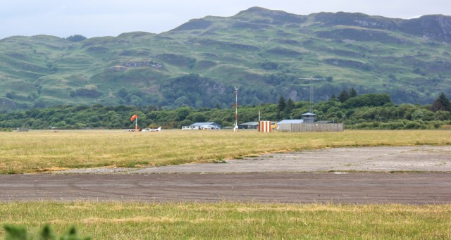 10 Oban Airport, Ruth hiking the coast of Scotland