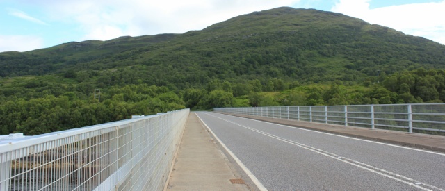 11 Creagan Bridge, Ruth hiking up the west coast of Scotland