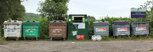12 recycling centre, Appin, Ruth walking the Scottish Coast