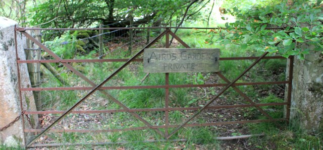 54 Airds Garden Private sign, Ruth's coastal walk to Port Appin