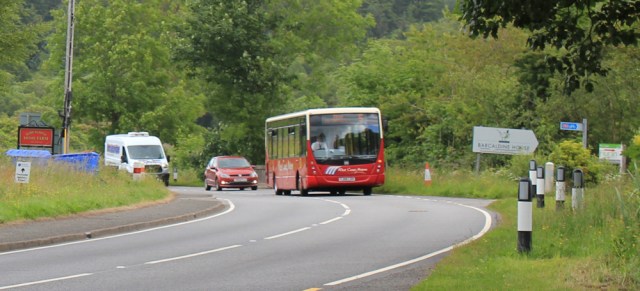 55 Barcaldine bus, Ruth Livingstone hiking around Scotland