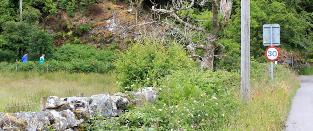 58 footpath to Airds Bay, Ruth hiking to Port Appin