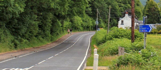 68 cycle path begins, Duror, Ruth hiking the coast of Scotland
