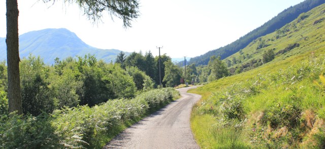 55 turnoff to cottages, Kingairloch, Ruth's coastal walk around Scotland