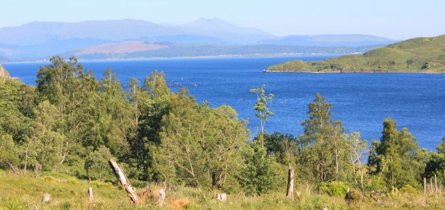 57 over Loch Linnhe, climbing up from Kingairloch, Ruth's coastal walk around Scotland