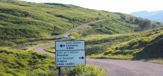 71 crossroads to Lochaline, Ruth's coastal walk, Kingairloch