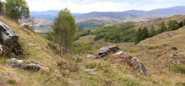 10 coming down towards Blain, Ruth walking the coast of Scotland, Castle Tioram