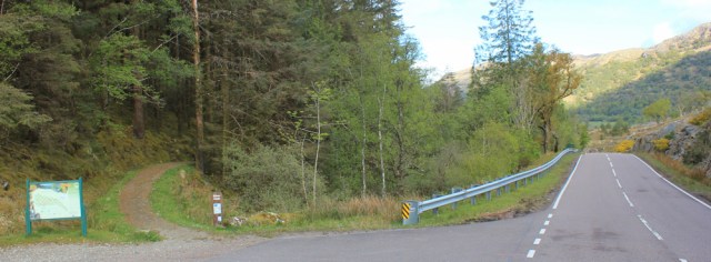 02 road from the car park, Ruth hiking in Moidart, Scotland
