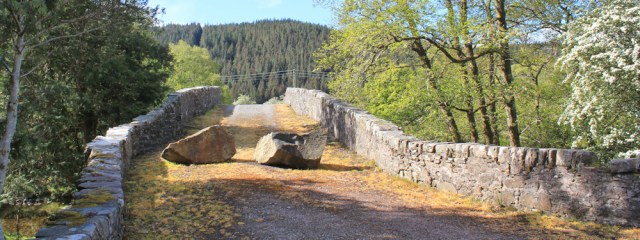 13 old bridge over river at Kinlochmoidart, Ruth hiking around the coast of Scotland