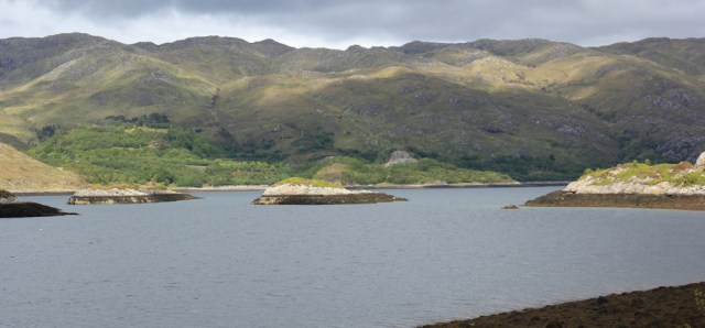 37 Eilean Dubh, Ruth walking up Loch Ailort, Scotland