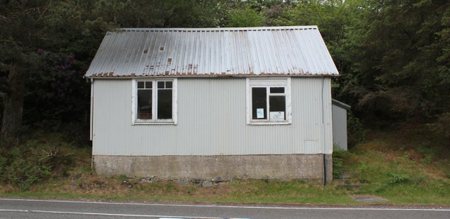 52 Lochailort church, Ruth walking around Scotland