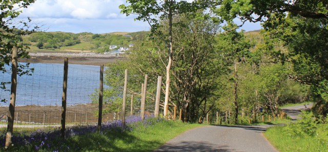 56 Loch nan Ceall, Ruth walking to Arisaig, Scotland