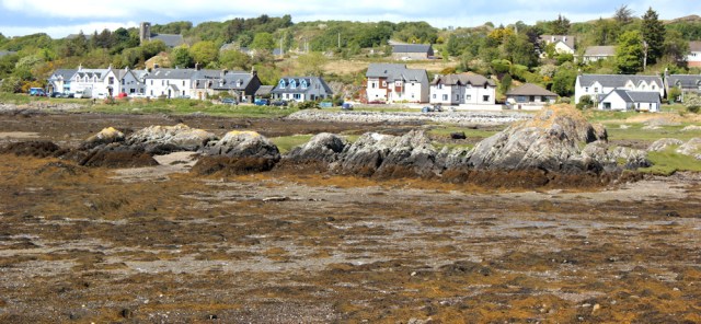 58 Arisaig with the tide out, Ruth walking around Scotland