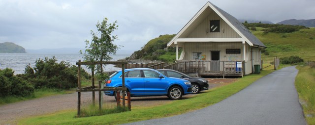 01 car park for Corran, Arnisdale, Ruth's coastal walk around Scotland