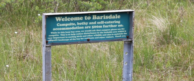 17 camping sign, Ruth's coastal walk, Knoydart, Scotland