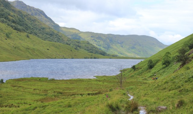 27 goodbye to Loch an Dubh-Lochain, Ruth hiking across Knoydart, Scotland