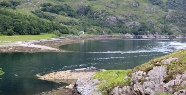 38 self-sufficient cottages, Ruth walking the coast of Knoydart, Scotland
