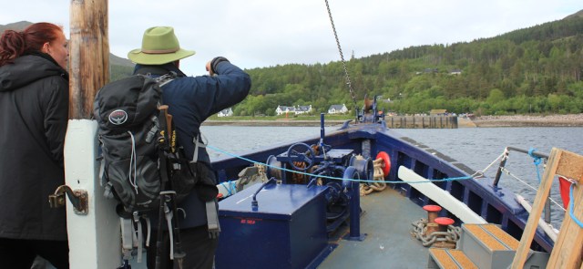 57 Inverie wharf, Ruth on the Tarbet Ferry, Scotland