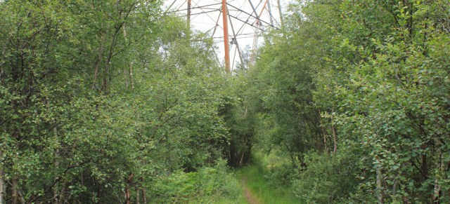 10 under a pylon, walking round the coast of Glenelg, Scotland