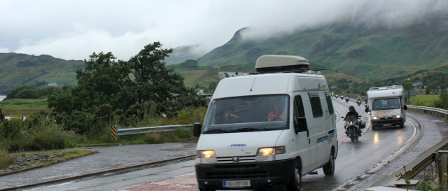 04 traffic on the A87, Ruth's coastal walk around Scotland