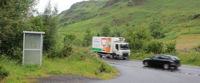 18 rejoining the A87 after Ardelve, Ruth's coastal walk around Scotland