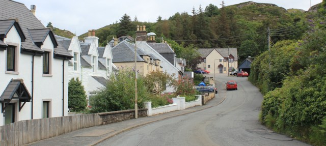 09 Kyle street, to Plockton, Ruth walking the coast of the Scottish Highlands