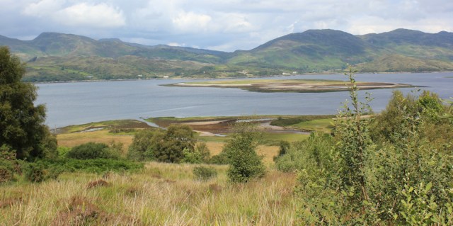 14 view down slope to Loch Duich, Ruth's coastal walk around Glenelg, Scotland