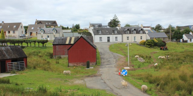 21 road to Drumbuie, Ruth walking the coast of the Scottish Highlands