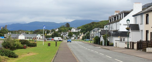 30 Kyleakin main street, Ruth crossing Skye Bridge, coastal walk