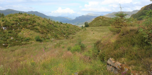 32 on high hilll above Ardintoul Woods, Ruth's coastal walk around Glenelg, Scotland