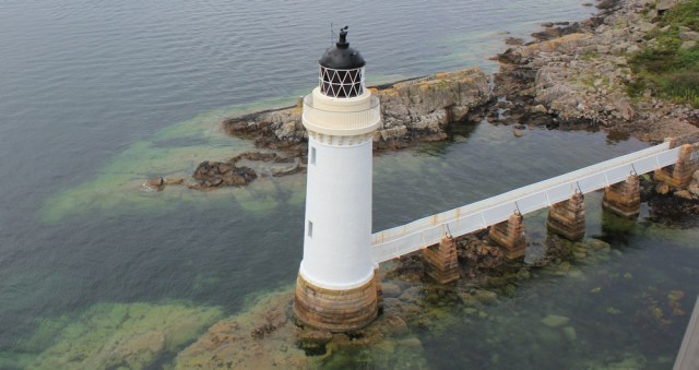 40 Kyle lighthouse, Ruth crossing Skye Bridge, coastal walk