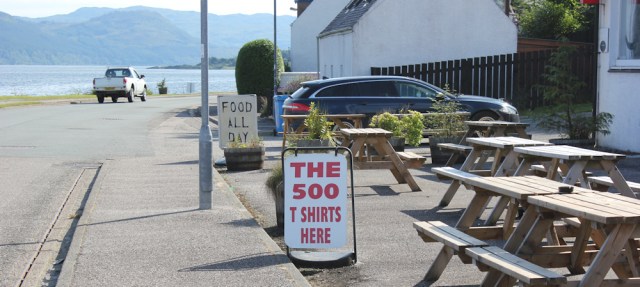 89 The 500 T Shirts, Ruth walking to Lochcarron, Scotland