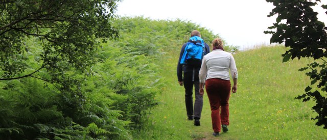 wakers, Ruth hiking the coast of Scotland