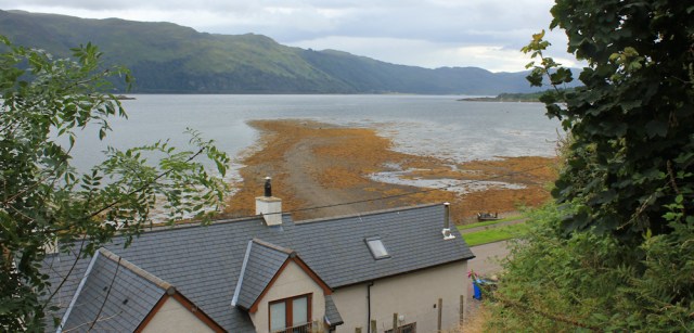 46 footpath up above road, Lochcarron, Ruth's coastal walk around the UK, Scotland