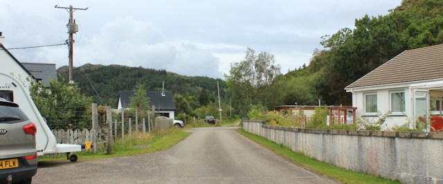 05 The end of the road at Ardaneaskan, Ruth walking the coast of Scotland