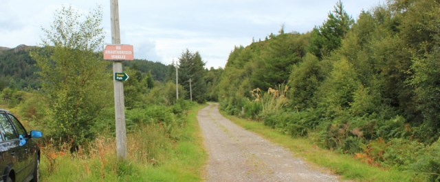 06 path from Ardaneaskan, Ruth walking the coast of Scotland