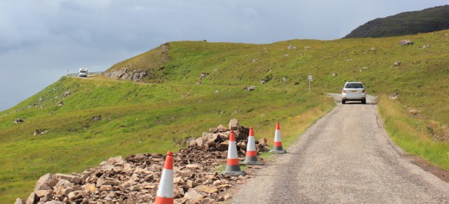 19 cars and mobile homes, Applecross Pass, Ruth's coastal walk Scottish Highlands