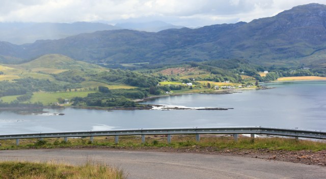 20 view over mouth of Loch Kishorn from Applecross Pass, Ruth's coastal walk
