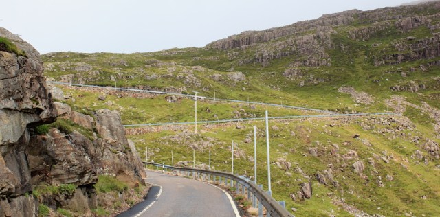 25 hairpin bends, Bealach na Ba, Ruth hiking to Applecross