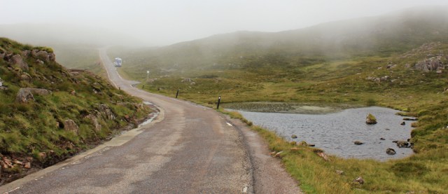 29 road flattening off, Applecross pass, Ruth's coastal walk Scottish Highlands