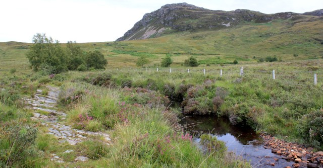 32 An Sgurr, path over Wester Ross, Ruth hiking around the coast, Scottish Highlands