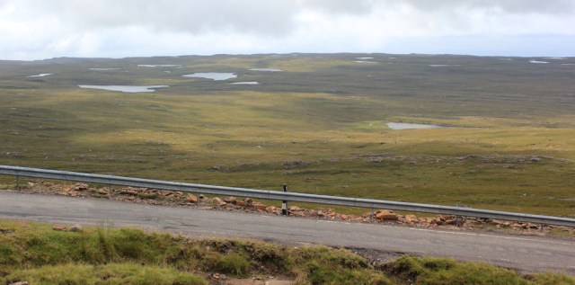 55 misty view towards the sea, walking down to Applecross, Ruth hiking the coast of Scotland