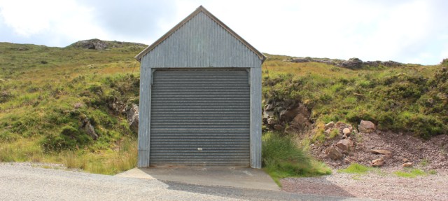 58 lock-up garage, Ruth hiking to Applecross, Scotland
