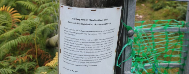 09 registration of common grazing, Toscaig, Ruth's coastal walk, Applecross Peninsula