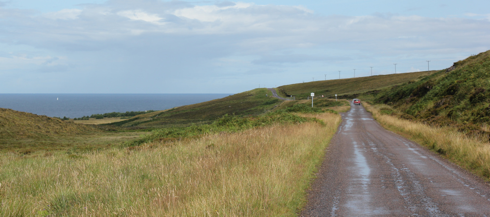 13 road from Applecross to Cuaig, Ruth hiking round the coast of Scotland
