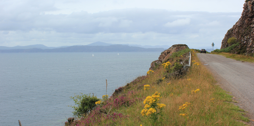 16 winding road from Applecross, view over water, Ruth's coastal walk around Britain