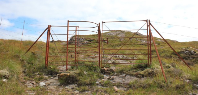 24 through deer fence, to Airigh-Drishaig, Ruth's coastal walk, Applecross Peninsula